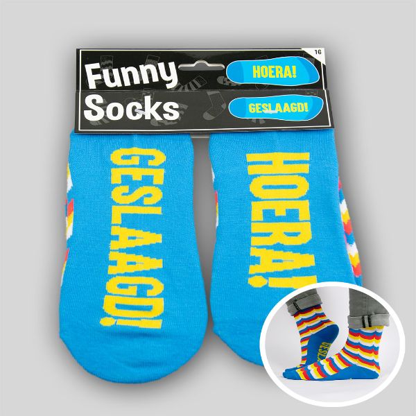 Funny socks Hoera geslaagd