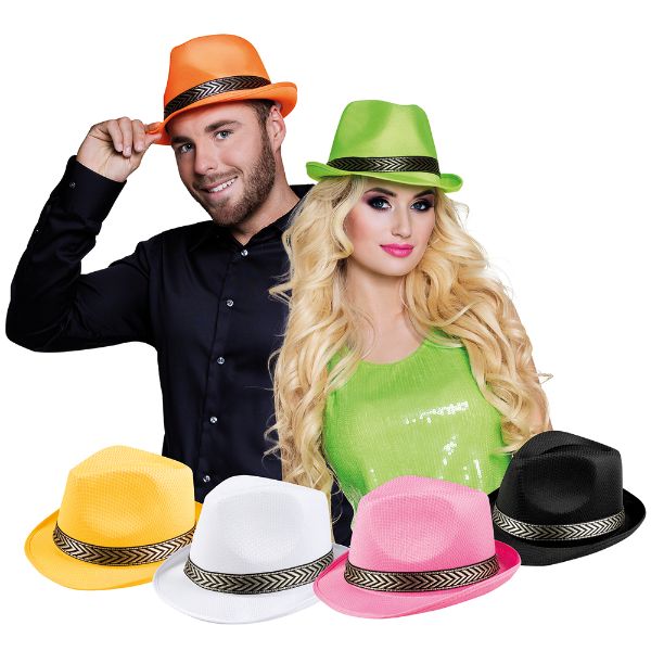 Funky hoed assorti kleuren