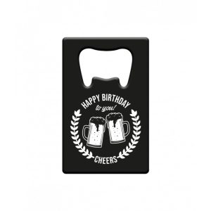 Metal beer opener happy birthday