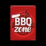 Metal sign BBQ zone