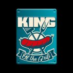 Metal sign King of the grill
