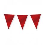 Party foil flags - ruby