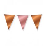 Party foil flags - bronze and rose gold
