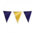 Party foil flags - dark blue and gold