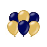 Party balloons - metallic gold-blue