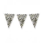 Party foil flags - zebra