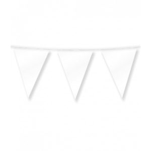 Party foil flags - pearl white