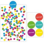 Feestzakjes confetti met stickers